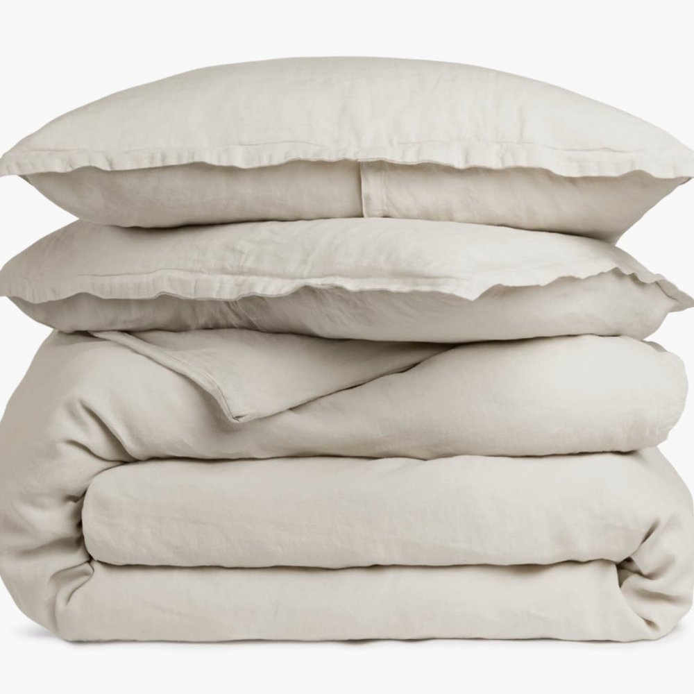 Parachute 100% Linen Duvet Cover - Queen in "Bone" color